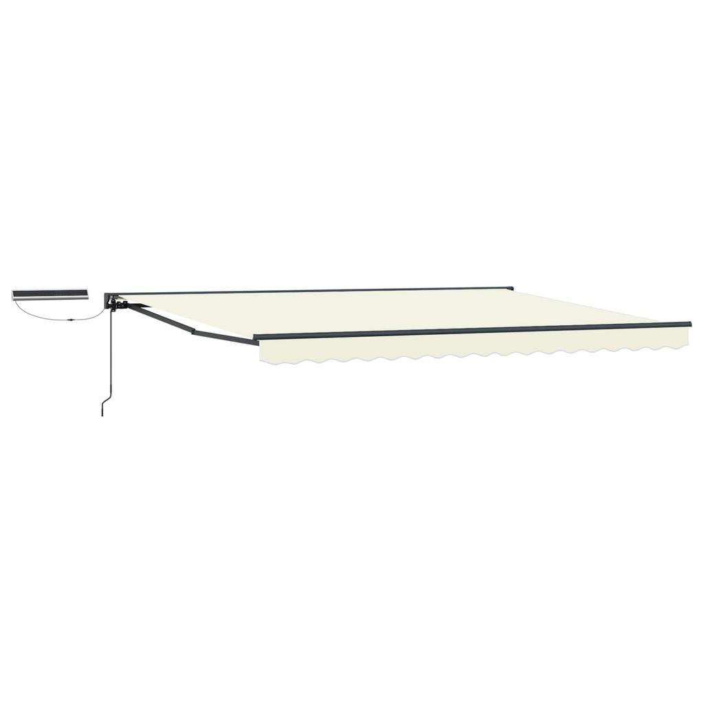 Electric Retractable Awning Cream and Anthracite 4 x 3 m