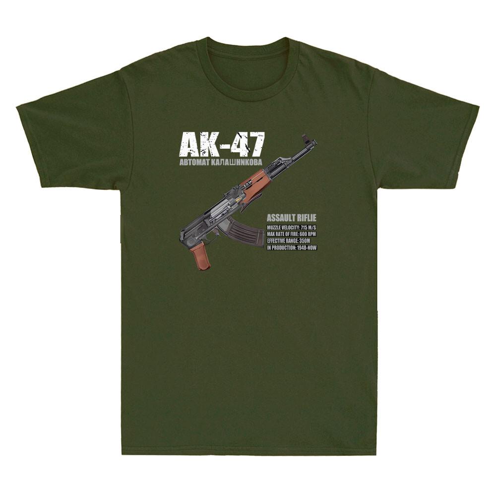 Ak47 Assault Rifle Russian Ak Kalashnikov Cutaway Diagram Vintage Unisexs Tshirt