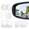 PETCHOR Blind Spot Car Side Mirror Auxiliary Adjustable Accident Blind Spot and Fan Shape Mirrors, 4-Pack (8-Piece Set), Mirrors, 360° Rotation,