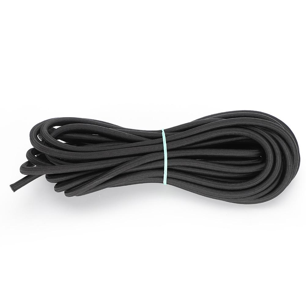 7mm 10m   32.8ft Clothes Round Elastic Rope Cord with Strong Elasticity for Clothing DIY Black