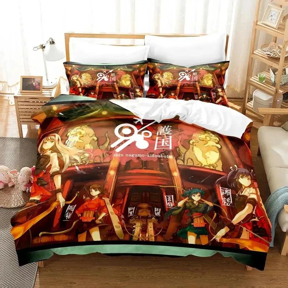 Аниме Kantai Collection Комплект постельного белья для мальчиков и девочек Twin Queen Size Пододеяльник Наволочка Кровать для мальчиков и взрослых Мода Домашний текстиль Текстиль