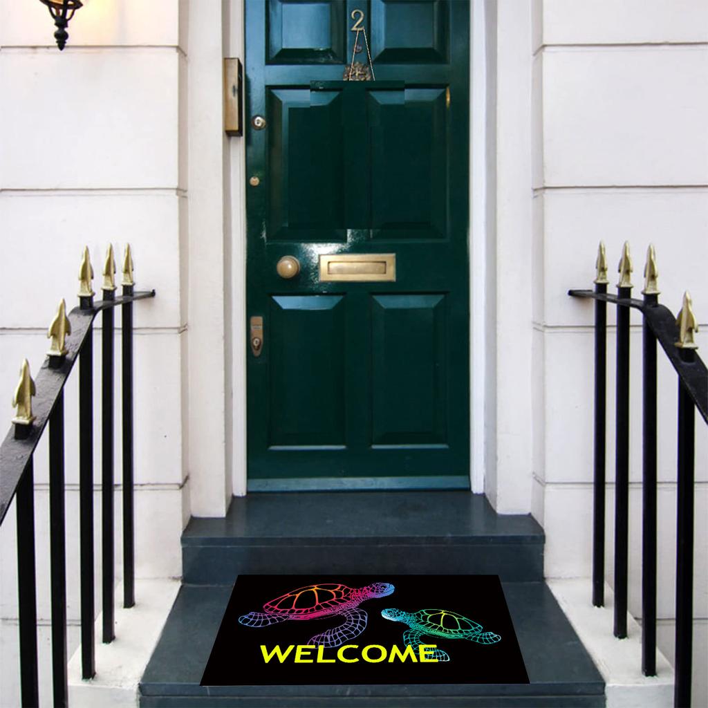 Sea Turtle Doormat Rubber Bathroom Kitchen Mat Garden Garage Door Floor Mat Non-Slip Carpet Entrance Rug