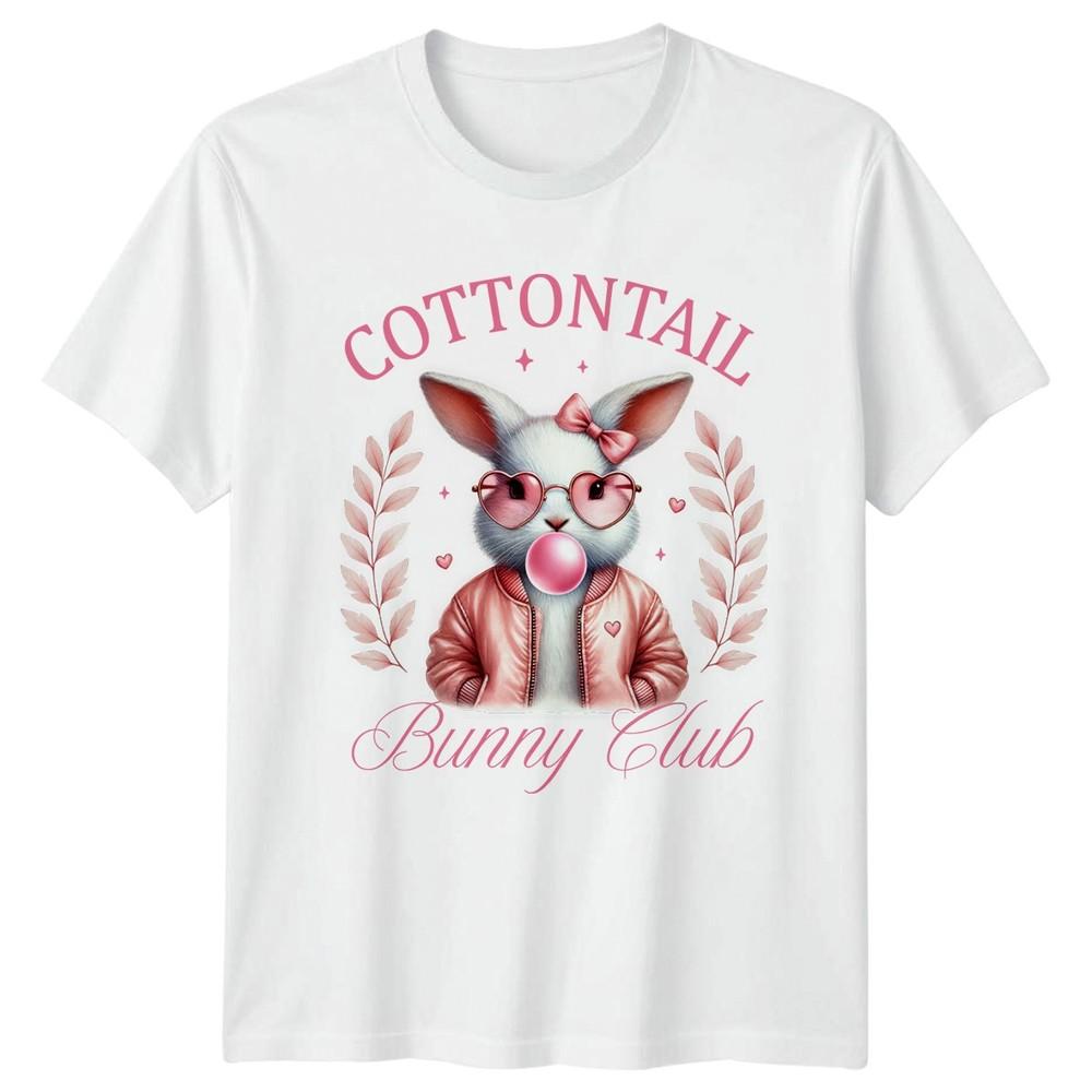 Cottontail Bunny Club Unisexs TShirt Rabbit Kawaii Birthday Gift For Her