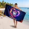 Ipswich Town Custom Beach Towel, Personalized Name Text Print, Football Logo Soft Quick‑Dry Towel Holiday Gift