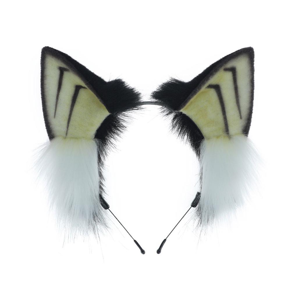 Lolita Maid Hairhoop Cat Ear Hairband Bendable Ear Headband Goth Costume Hairhoop Female Theme Party Subculture Headwear