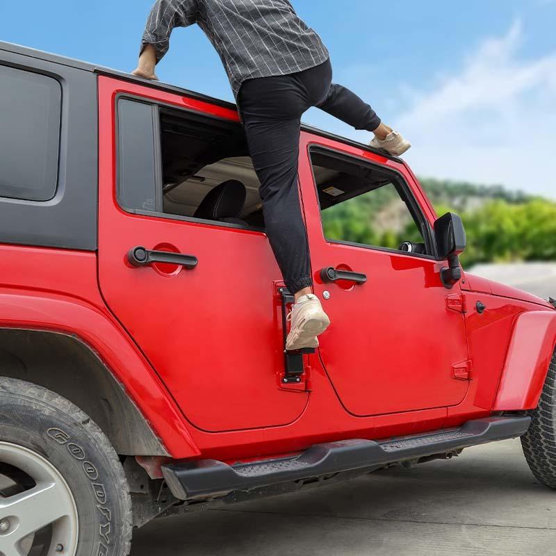 Боковая дверная петля, подножка, складная, подножка, подходит для Jeep Wrangler JK JL JT, металлические педали, внешние аксессуары