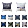 Elk Snowflake Christmas Theme Printing Pattern Cushion Cover Home Living Room Sofa Decoration Pillow Pillow Cover