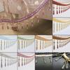 12 Yards/Lot Crystal Curtain Tassel Lace Trimming Sewing Trimmings Crystal Beaded Fringe Upholstery Curtain Accessory Lace Decor
