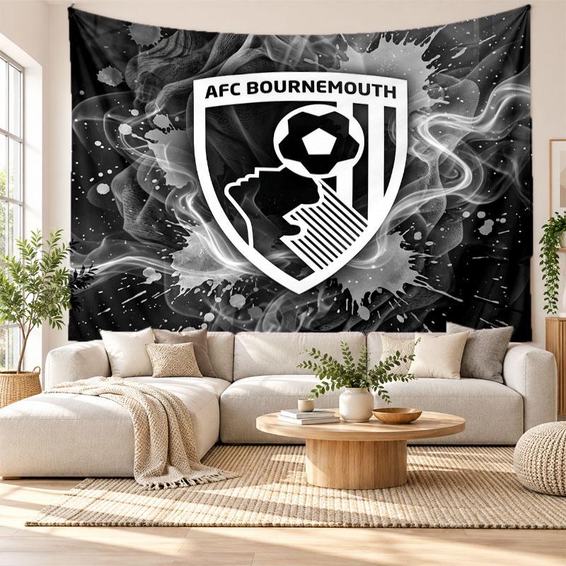 Bournemouth Football Wall Tapestry, Soft Fabric Wall Hanging, Decorative Backdrop For Bedroom Home Wall Art