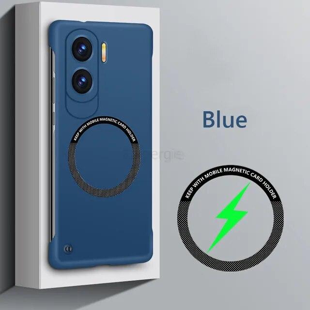 Frameless Magnetic For Magsafe Slim Case For Honor 90 Lite Honor90 Pro 100 80 GT 70 60 SE Wireless Charging Rimless Matte Hard Back Cover Shell