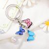 Pendant Accessories Chain Keychain Colorful Butterfly Keychain Crystal Key Key Ring Oil Necklace