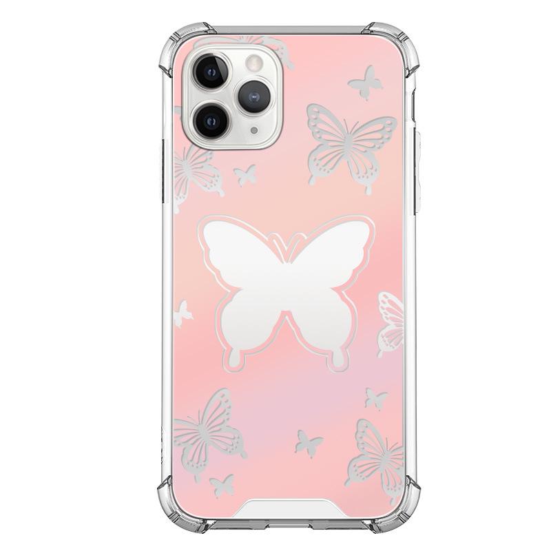 Чехол Zhitai Pink Mirror для iPhone 15/16 Pro/13, дизайн Butterfly для 12, Huawei Mate 60