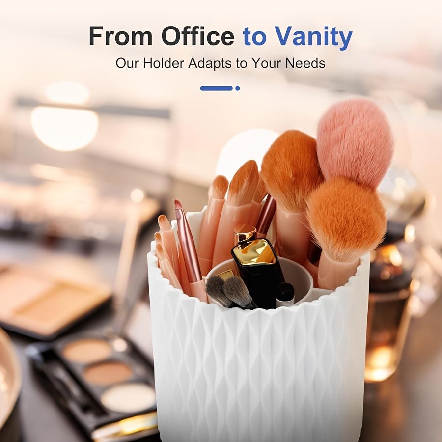 Настольный вращающийся на 360 градусов ящик для хранения косметики, органайзер для средств по уходу за кожей, пластиковый контейнер для кистей для макияжа