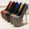 New Spring Women Shoes High Heels Shoes Woman 19CM Thin Heels Platform Pumps Women Stilettos Fashion Leopard Ladies   WSH3523