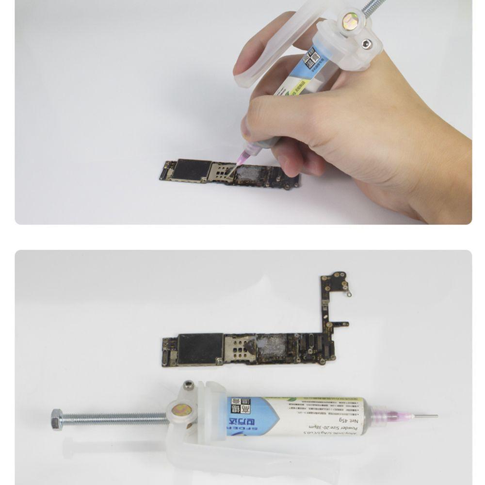Portable Alloy Steel Tube Piston Welding Accessories Plunger Dispenser Propulsion Tool Solder Paste Booster Manual Syringe