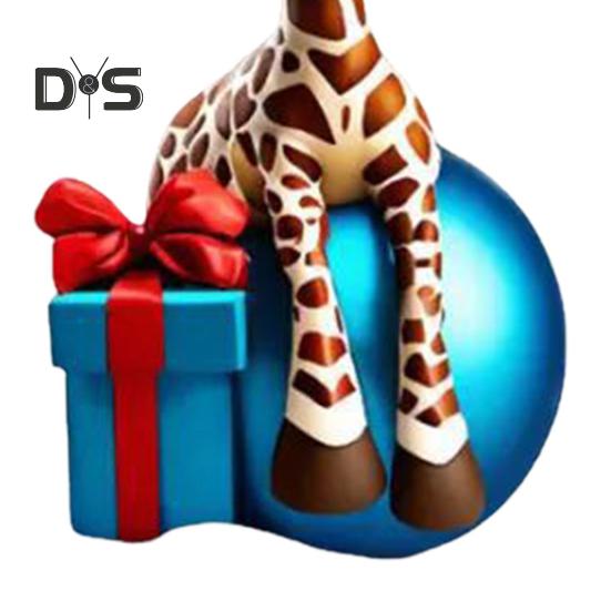 Рождественское украшение в виде жирафа, акриловая милая подвеска в виде животного, мультяшный жираф, подвесное украшение для дерева, автомобиля, подарок любителям животных