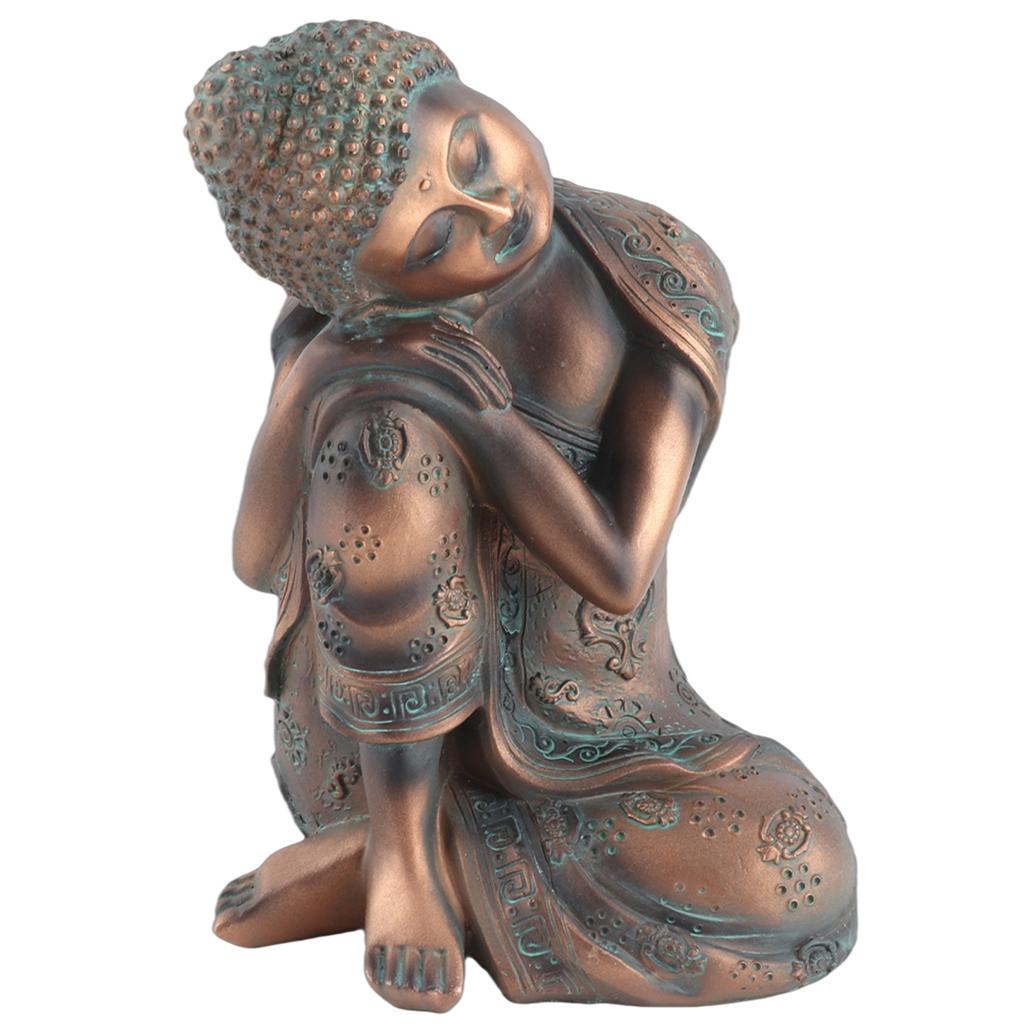 Buddha Statues Decoration Synthetic Resin Southeast Asian Style Meditating Buddha Ornament Decor for Living Room Bedroom