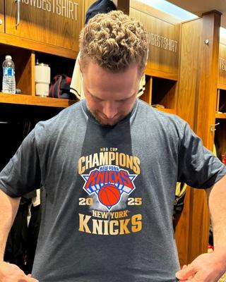 2025 Чемпионы Кубка НБА Knicks Футболка Размер S-5XL Унисекс Футболка
