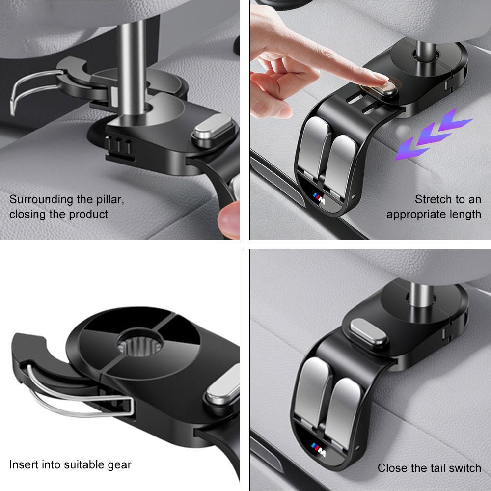 AAAQN1 Upgraded Car Seat Back Hook Headrest Storage Hooks For BMW 1 3 5 6 7 Series M M3 M4 M5 M6 E36 E46 E90 E91 F48 G30 IX X1 X3 X5 X6