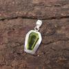 Coffin Natural Peridot Art Deco Elegant Birthday New Pendant 925 Sterling Silver PP-53-6