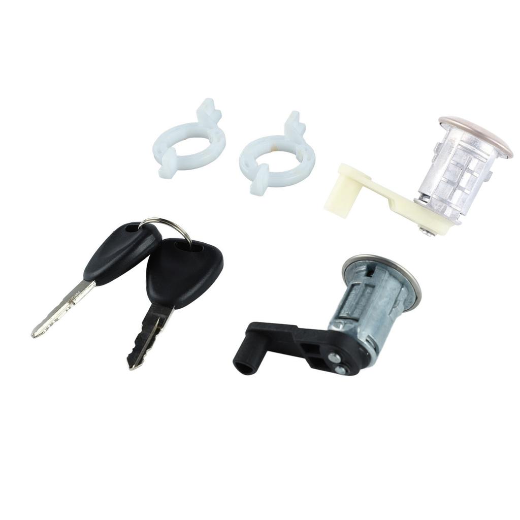 Car Door Lock Cylinder with 2 Key Smooth Control 7701468981 Replacement for MEGANE CLIO THALIA