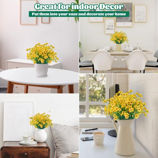 Моделирование растения, устойчивое к ультрафиолетовому излучению, не выцветает, низкие эксплуатационные расходы, 5 раздвоенных весенних трав, искусственные цветы, садовые украшения для дома