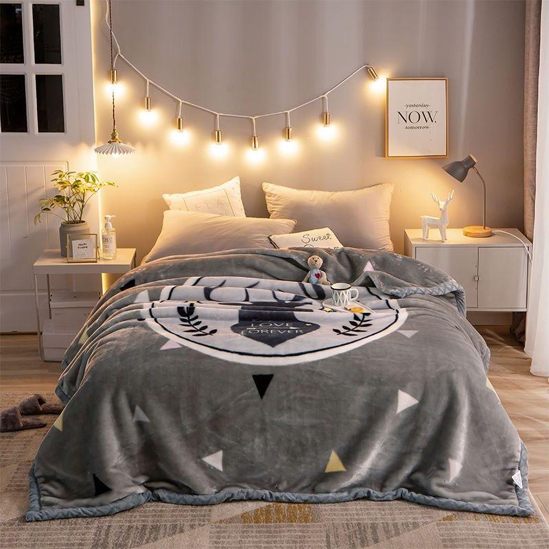 Winter Thick Warm Double Blanket Adult Children Sheet Comforter Bed Bedspread High Quality Healthy Raschel Blankets