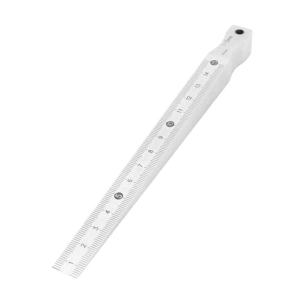 Stainless Steel Taper Gauge 1-15mm Range Gap Measurement Tool Wedge Feeler Gauge Automotive Repair