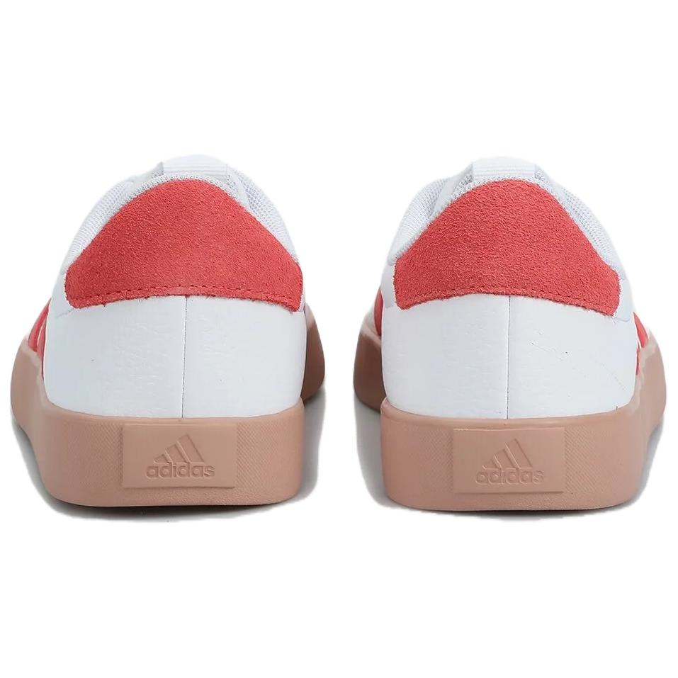 Adidas VL COURT 3.0 Slip Resistant Abrasion Resistant Low top Skateboard Shoes Women's White Red JP5346