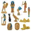 Набор из 12 предметов для моделирования: древняя египетская королева, голова леопарда, пирамида, мумия, шкатулка, статическая модель, коллекция украшений