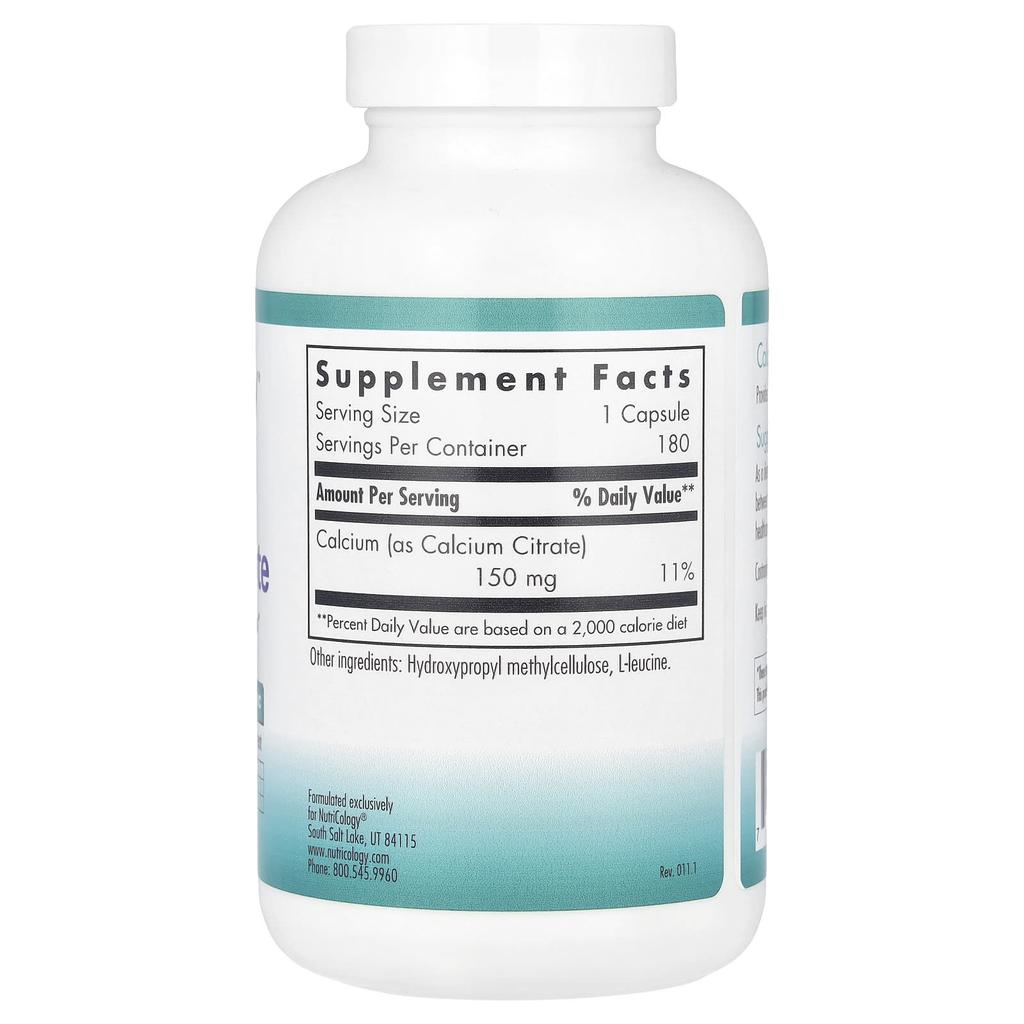 Calcium Citrate, 180 Veggie Caps