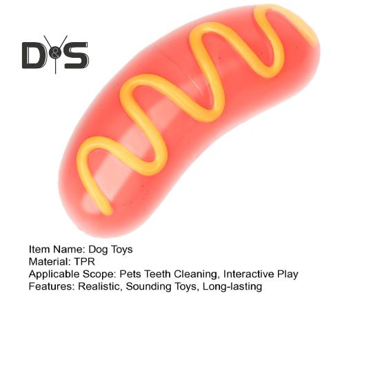 Игрушки для жевания собак в форме жареной колбаски, звучащая жевательная собачья палочка, нетоксичная игрушка для скрежетания зубами у собак, для чистки зубов, интерактивная игра