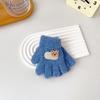 1-3Y Children Gloves Autumn Winter Warm Thicken Boys Girls Baby Riding Mittens Cute Cartoon Kid Kindergarten Five Fingers Mitten