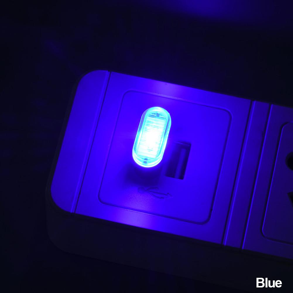 1Pc Car Mini USB LED Atmosphere Lights Car Interior Neon Decorative Lamp Emergency Lighting Universal PC Portable Plug and Play