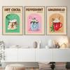 Merry Christmas Hot Chocolate Cocoa Wall Art Painting Nordic Posters and Prints for Bar Living Room Home Wall Pictures Decor