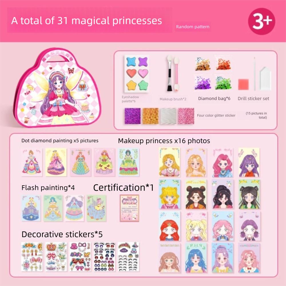 Relieve Boredom Dress Up Games DIY Princess Makeup Kit New Princess Makeup Set  Children Toy
