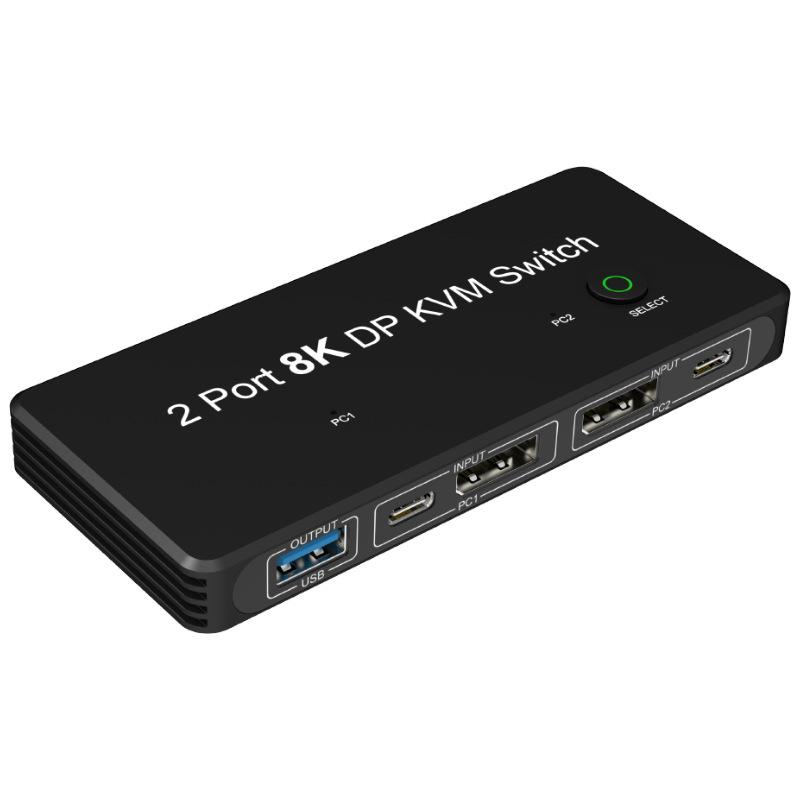 8K/60 Гц 4K/120 Гц USB KVM-переключатель для совместного использования видео с клавиатурой, мышью и принтером