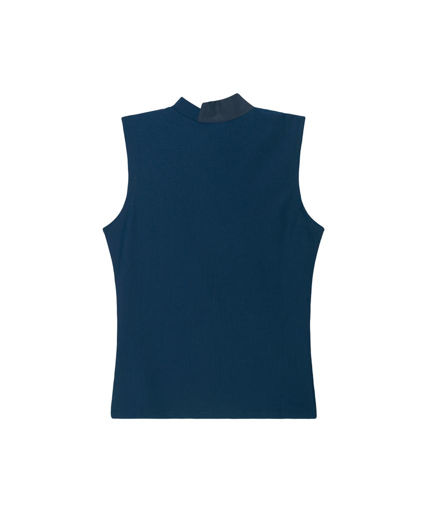 5HOURS Airy Mesh Mock Top _ Navy