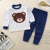Winter Kids Long Sleeve O Neck T Shirt Pants Set Casual Baggy 2pcs Suit Cotton Cartoon Printes Outfit
