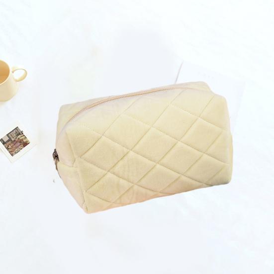 Плюшевая косметичка, милая большая вместительная женская сумка, легко носить с собой, портативная, просторная с металлической молнией, косметический органайзер