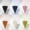 16 Bone Umbrella Japanese Small Fresh Wood Straight Handle Curved Hook Handle Straight Bar Umbrella 16 Bone Large Double Umbrell