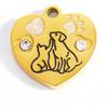 Heart Cat Dog Owl Oil Drop Ocean Style Pendants 18K Gold Plated Stainless Steel Charms Fashion Jewelry Gold Pendants