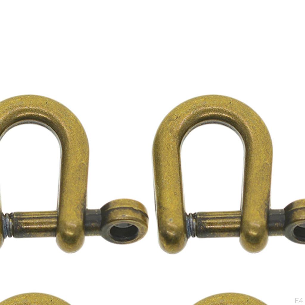 10 шт., пряжки-подковы, зажимы для браслета, ключ из цинкового сплава, крепежные детали Chian, D-кольца, винтовой штифт для DIY