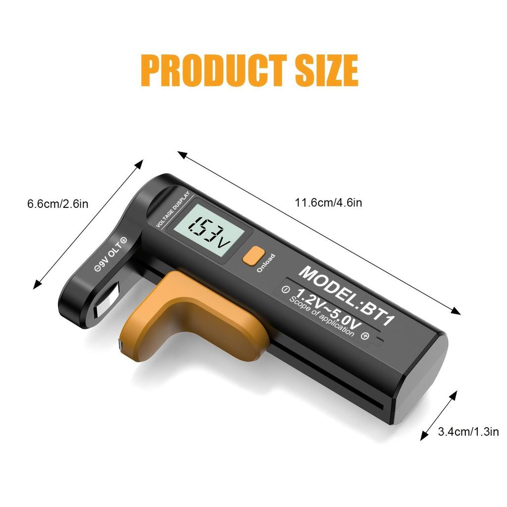 Digital Battery Tester LCD Display Battery Capacity Voltage Checker Battery Test Meter