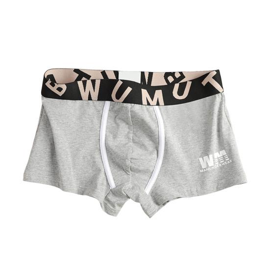 Мужское боксерское нижнее белье Эластичный дизайн со средней посадкой Дышащие шорты Брифы Принт с буквами U-образная выпуклость Гладкие трусы
