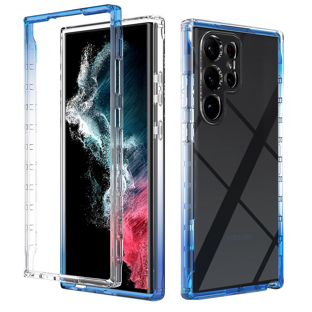 Прозрачный градиентный чехол для телефона Samsung S24, S23FE, S23, S23 Ultra, S22, S21, S20FE