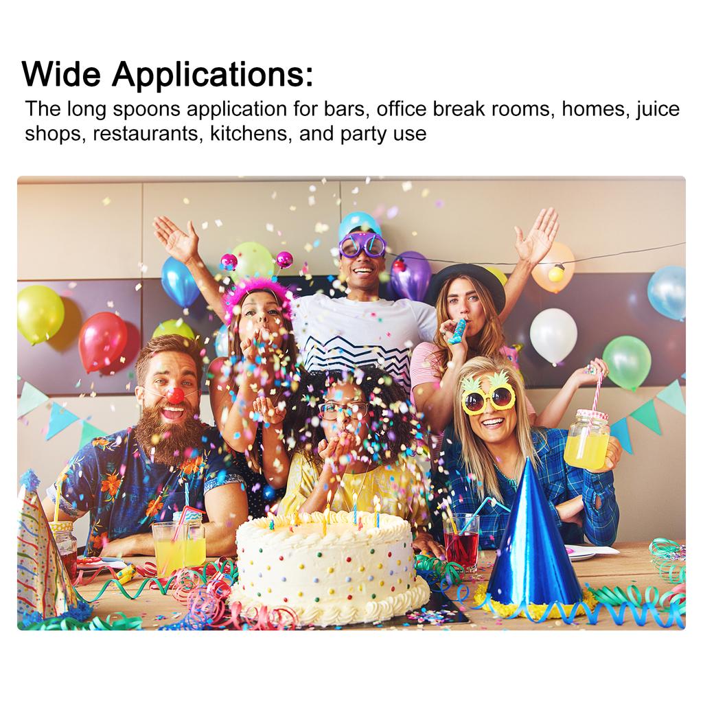 Long Handle Mixing Stirring Spoon Stainless Steel Bartender Mixing Spoon Cocktail Stirrers, Bar Spoon Stirring Spoon 300x25mm