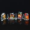 Christmas Village Set Resin Christmas Scene Village LED Lighted Miniature Houses Town Christmas