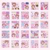 25 шт., набор наклеек для ручного счета, мультяшные наклейки «сделай сам», для девочек, детские наклейки на чашку воды, прозрачные наклейки с узорами