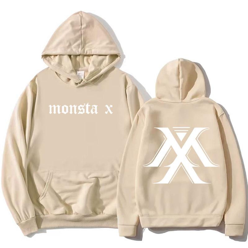 MONSTAX Корейская мужская группа Модные худи 2025 EP The X С графическим принтом Толстовки с длинным рукавом Осенние женские пуловеры Унисекс
